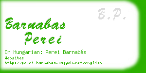 barnabas perei business card